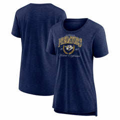 Nashville Predators Women's Reign Supreme Tri-Blend T-Shirt Navy