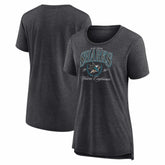 San Jose Sharks Women's Reign Supreme Tri-Blend T-Shirt Gray