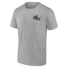 San Jose Sharks Glory Skates T-Shirt Heather Gray