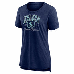 Seattle Kraken Women's Reign Supreme Tri-Blend T-Shirt Deep Sea Blue