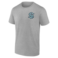 Seattle Kraken Glory Skates T-Shirt Heather Gray
