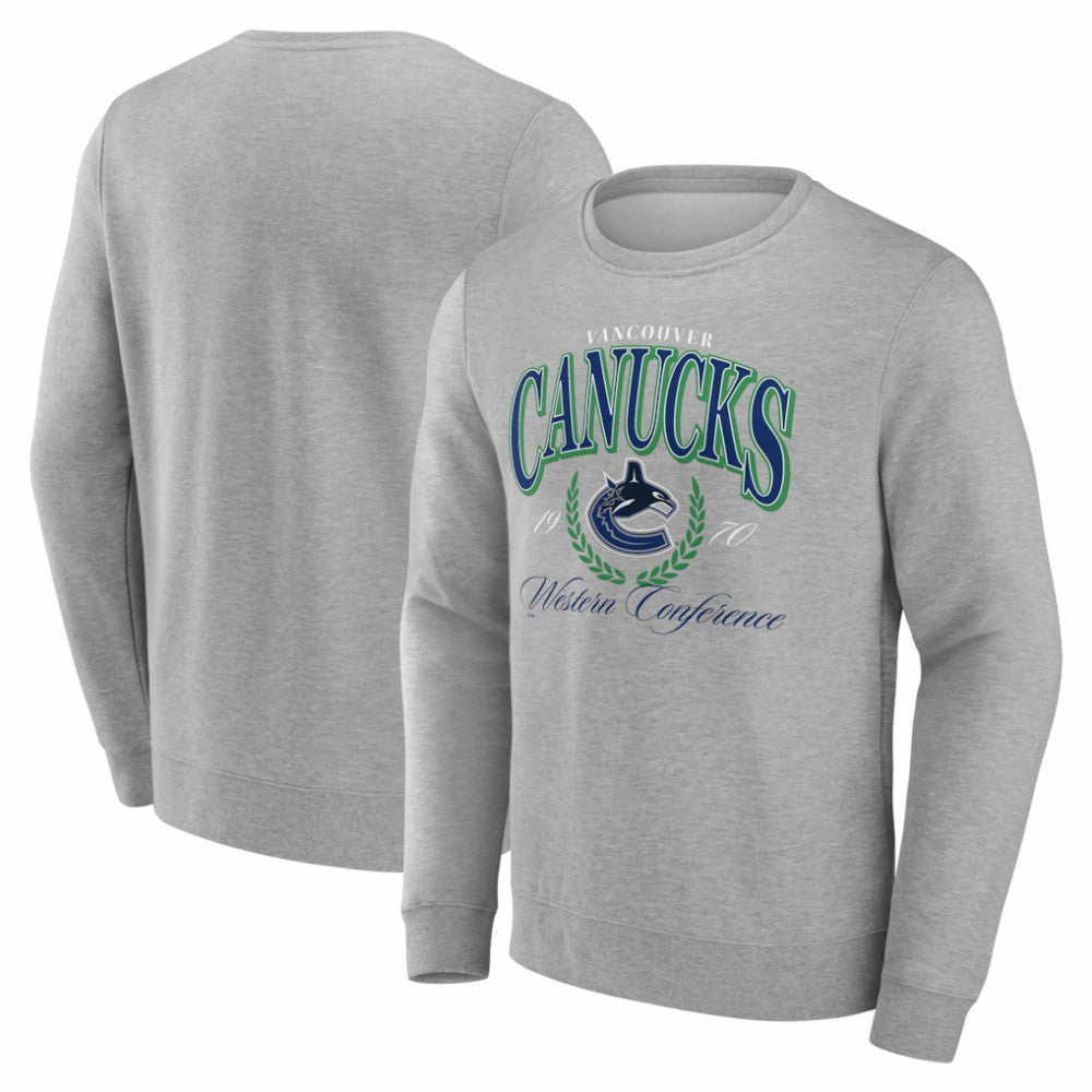 Vancouver Canucks Reign Supreme Pullover Sweatshirt Gray