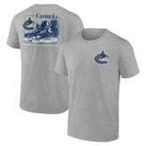 Vancouver Canucks Glory Skates T-Shirt Heather Gray