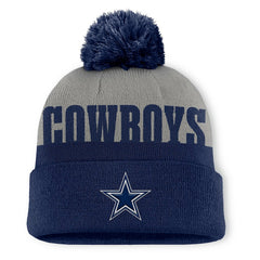 Dallas Cowboys Punter Cuffed Knit Hat with Pom - Navy discount