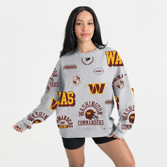 Washington Commanders Gameday Couture Women's Always On Repeat Fleece Sweatshirt - Heather Gray sale