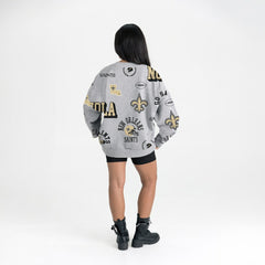 New Orleans Saints Gameday Couture Women's Always On Repeat Fleece Sweatshirt - Heather Gray outlet