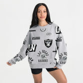 Las Vegas Raiders Gameday Couture Women's Always On Repeat Fleece Sweatshirt - Heather Gray cheap