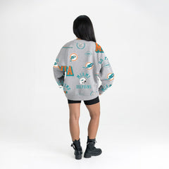Miami Dolphins Gameday Couture Women's Always On Repeat Fleece Sweatshirt - Heather Gray cheap