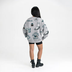 Philadelphia Eagles Gameday Couture Women's Always On Repeat Fleece Sweatshirt - Heather Gray on sale
