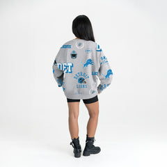 Detroit Lions Gameday Couture Women's Always On Repeat Fleece Sweatshirt - Heather Gray sale