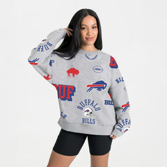 Buffalo Bills Gameday Couture Women's Always On Repeat Fleece Sweatshirt - Heather Gray outlet