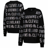 Cleveland Browns Gameday Couture Women's Oversized Hype Era Rhinestone Text Sweatshirt - Black online