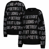 Detroit Lions Gameday Couture Women's Oversized Hype Era Rhinestone Text Sweatshirt - Black online