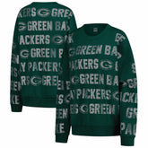 Green Bay Packers Gameday Couture Women's Oversized Hype Era Rhinestone Text Sweatshirt - Green for sale