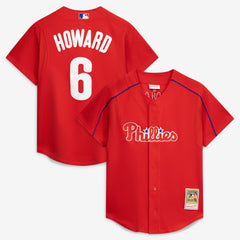 Ryan Howard Philadelphia Phillies Cooperstown Collection Batting Practice Jersey - Red | Mitchell & Ness
