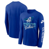 Dallas Cowboys Rewind Long Sleeve T-Shirt - Royal | Nike cheap
