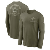 Dallas Cowboys 2025 Salute to Service Sideline Long Sleeve T-Shirt - Olive | Nike cheap