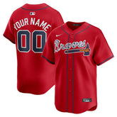 Atlanta Braves Alternate Limited Custom Jersey - Red | Nike