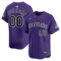 Colorado Rockies Alternate Limited Custom Jersey - Purple | Nike