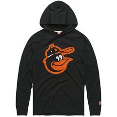Baltimore Orioles Homage Lightweight Raglan Tri-Blend Pullover Hoodie - Charcoal