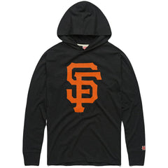 San Francisco Giants Homage Lightweight Raglan Tri-Blend Pullover Hoodie - Charcoal