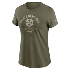 Pittsburgh Steelers Women's 2025 Salute to Service Sideline T-Shirt - Olive | Nike for sale