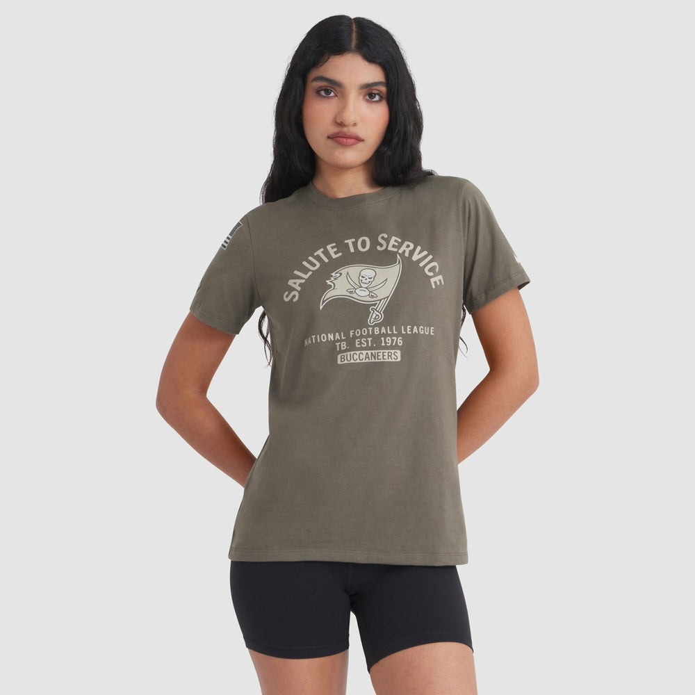 Tampa Bay Buccaneers Women's 2025 Salute to Service Sideline T-Shirt - Olive | Nike online