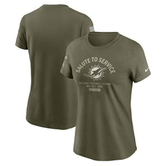 Miami Dolphins Women's 2025 Salute to Service Sideline T-Shirt - Olive | Nike cheap