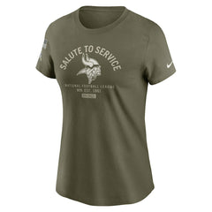 Minnesota Vikings Women's 2025 Salute to Service Sideline T-Shirt - Olive | Nike sale