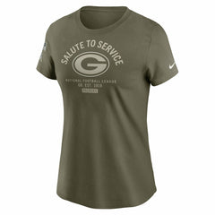 Green Bay Packers Women's 2025 Salute to Service Sideline T-Shirt - Olive | Nike for sale