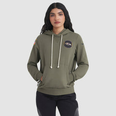 Baltimore Ravens Women's 2025 Salute to Service Sideline Standard Issue Dri-FIT Hoodie - Olive | Nike cheap