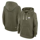 Pittsburgh Steelers Women's 2025 Salute to Service Sideline Standard Issue Dri-FIT Hoodie - Olive | Nike online