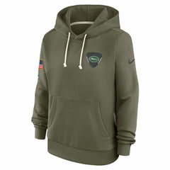New York Jets Women's 2025 Salute to Service Sideline Standard Issue Dri-FIT Hoodie - Olive | Nike on sale