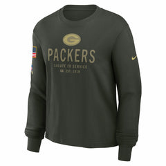 Green Bay Packers Women's 2025 Salute to Service Sideline Dri-FIT Long Sleeve T-Shirt - Dark Green | Nike cheap