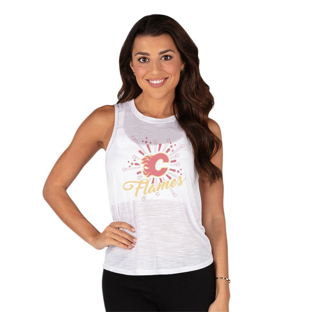 Calgary Flames Concepts Sport Women's Infuse Knit Tank Top White