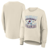 Colorado Avalanche Fanatics Women's Oversized Slice Pullover Sweatshirt Cream