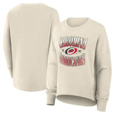 Carolina Hurricanes Fanatics Women's Oversized Slice Pullover Sweatshirt Cream
