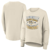 Nashville Predators Fanatics Women's Oversized Slice Pullover Sweatshirt Cream
