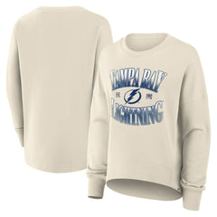 Tampa Bay Lightning Fanatics Women's Oversized Slice Pullover Sweatshirt Cream