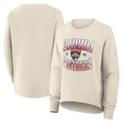 Florida Panthers Fanatics Women's Oversized Slice Pullover Sweatshirt Cream