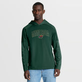 Minnesota Wild Fanatics Penalty Shot Long Sleeve Hoodie T-Shirt Green