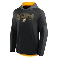 Pittsburgh Penguins Fanatics Penalty Shot Long Sleeve Hoodie T-Shirt Black