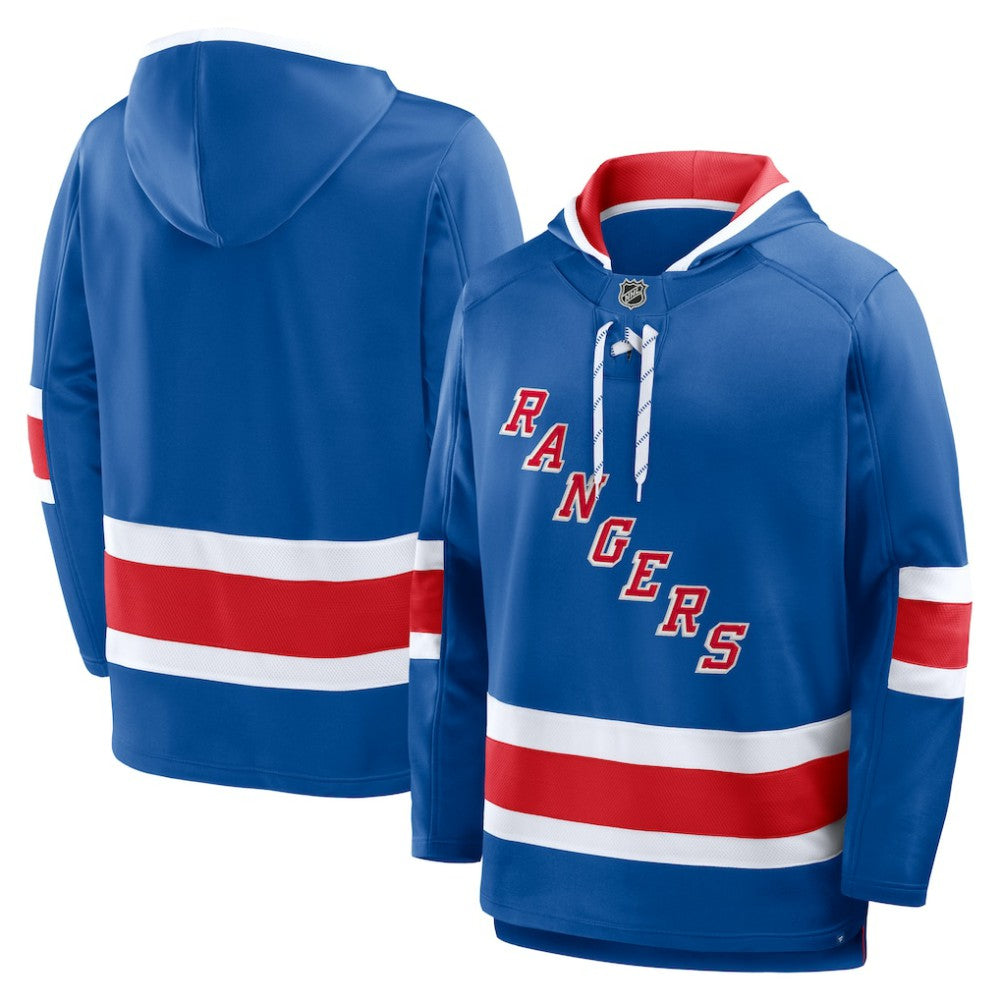 New York Rangers Fanatics Prime Time Fleece Hoodie Blue