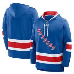 New York Rangers Fanatics Prime Time Fleece Hoodie Blue