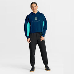 Seattle Kraken Fanatics Women's Back Check Boxy Hoodie Navy