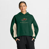 Minnesota Wild Fanatics Women's Back Check Boxy Hoodie Green