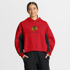 Chicago Blackhawks Fanatics Women's Back Check Boxy Hoodie Red