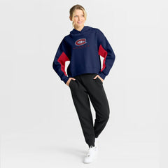 Montreal Canadiens Fanatics Women's Back Check Boxy Hoodie Navy