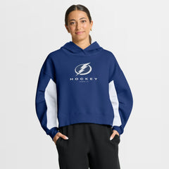 Tampa Bay Lightning Fanatics Women's Back Check Boxy Hoodie Blue