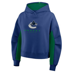 Vancouver Canucks Fanatics Women's Back Check Boxy Hoodie Blue